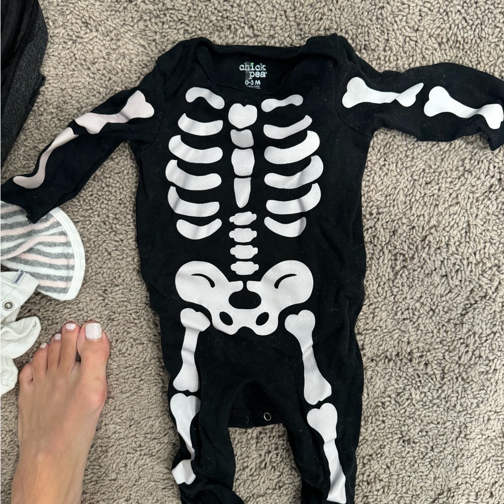 Chickpea skeleton onesie